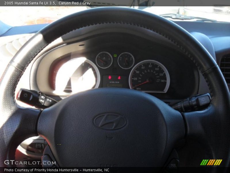 Canyon Red / Gray 2005 Hyundai Santa Fe LX 3.5