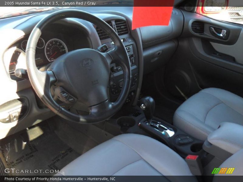 Canyon Red / Gray 2005 Hyundai Santa Fe LX 3.5