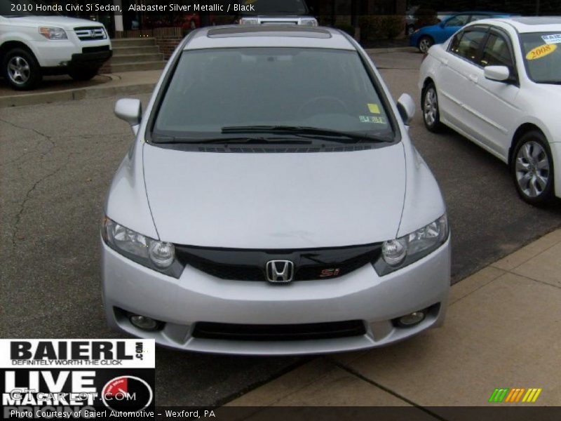 Alabaster Silver Metallic / Black 2010 Honda Civic Si Sedan
