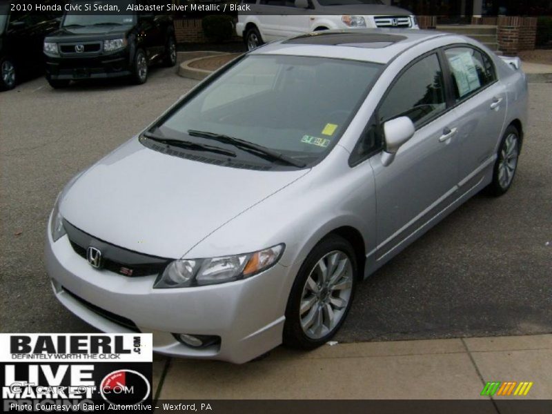 Alabaster Silver Metallic / Black 2010 Honda Civic Si Sedan