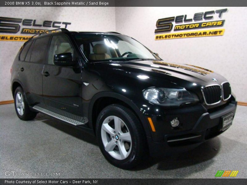Black Sapphire Metallic / Sand Beige 2008 BMW X5 3.0si
