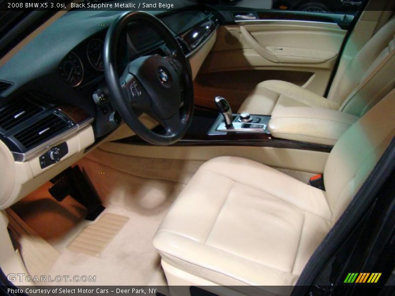 Black Sapphire Metallic / Sand Beige 2008 BMW X5 3.0si