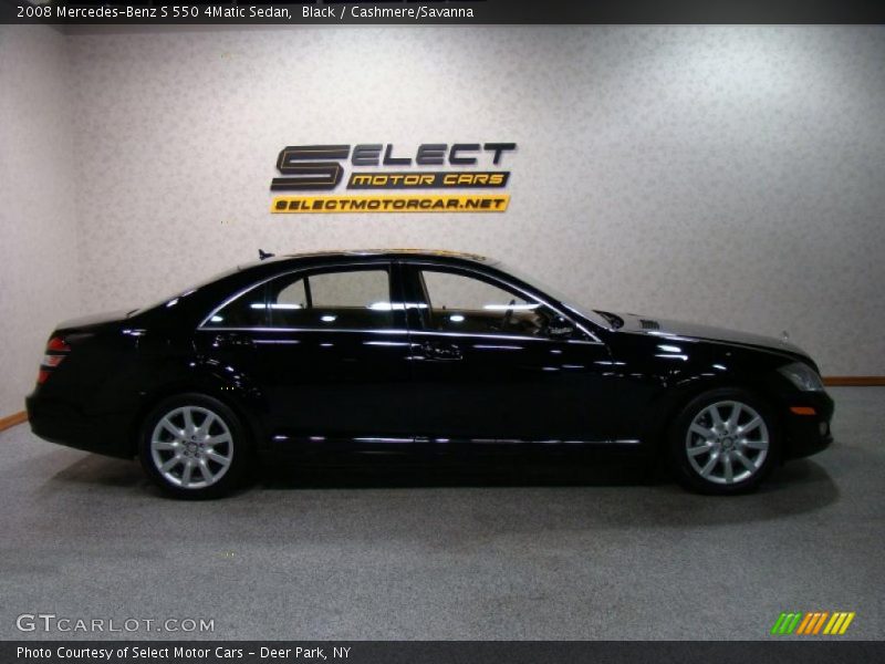 Black / Cashmere/Savanna 2008 Mercedes-Benz S 550 4Matic Sedan