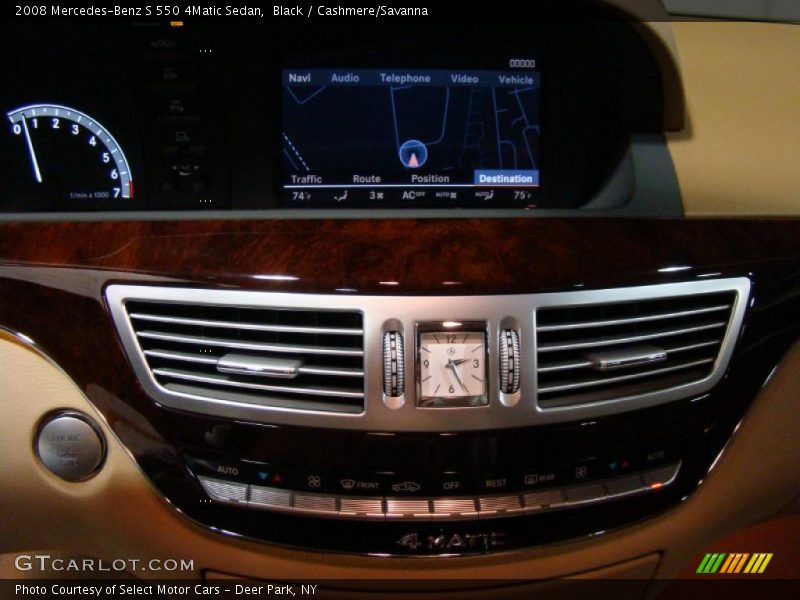 Black / Cashmere/Savanna 2008 Mercedes-Benz S 550 4Matic Sedan