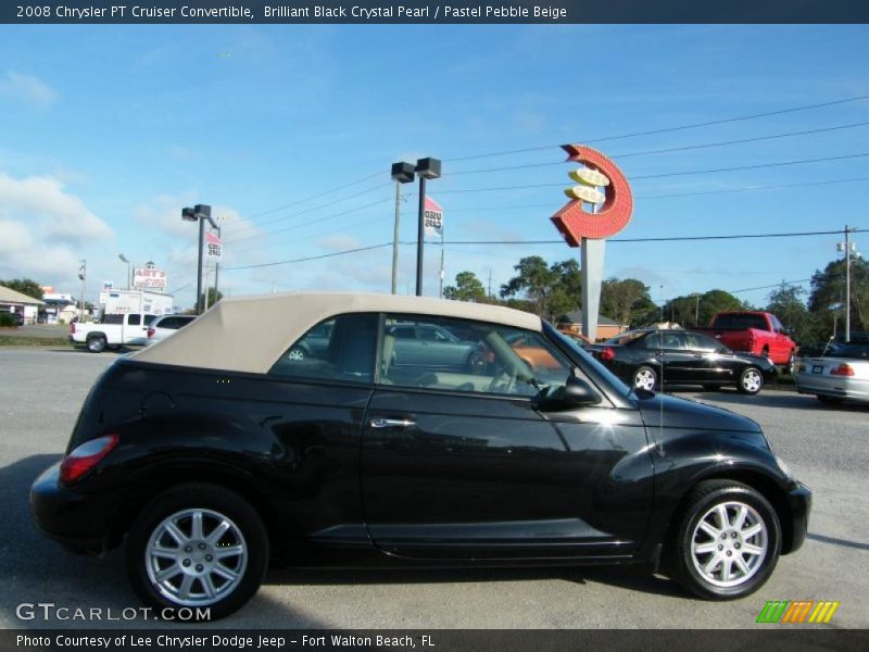 Brilliant Black Crystal Pearl / Pastel Pebble Beige 2008 Chrysler PT Cruiser Convertible
