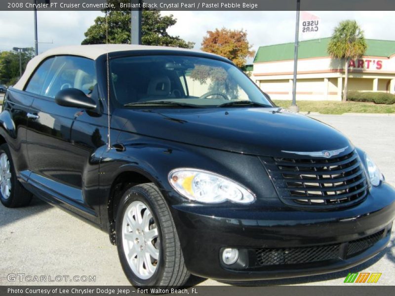 Brilliant Black Crystal Pearl / Pastel Pebble Beige 2008 Chrysler PT Cruiser Convertible