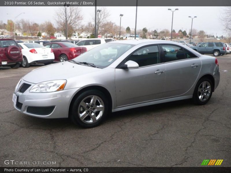 Quicksilver Metallic / Ebony 2010 Pontiac G6 Sedan