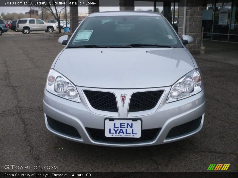 Quicksilver Metallic / Ebony 2010 Pontiac G6 Sedan