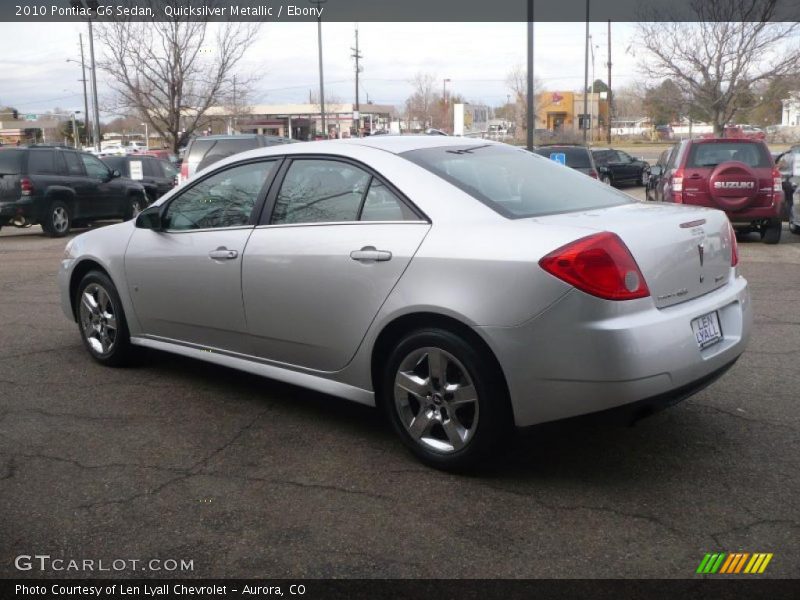 Quicksilver Metallic / Ebony 2010 Pontiac G6 Sedan