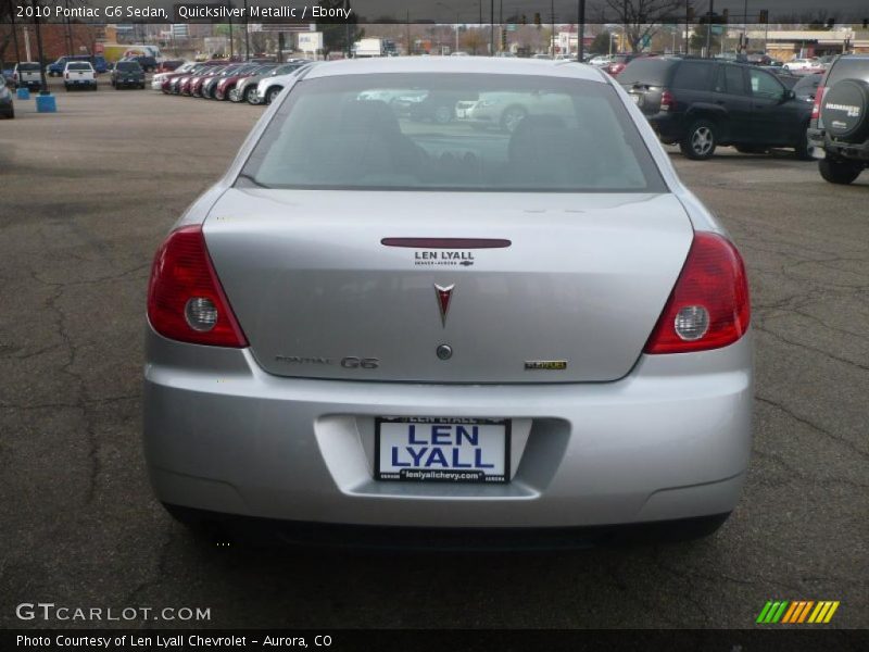 Quicksilver Metallic / Ebony 2010 Pontiac G6 Sedan