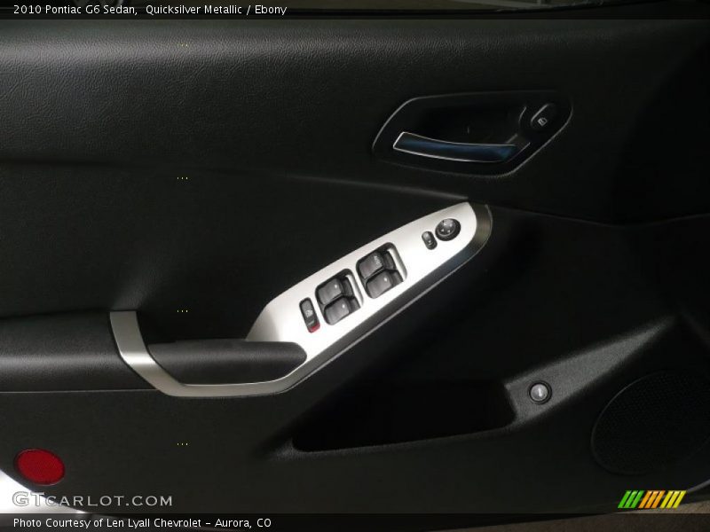 Quicksilver Metallic / Ebony 2010 Pontiac G6 Sedan