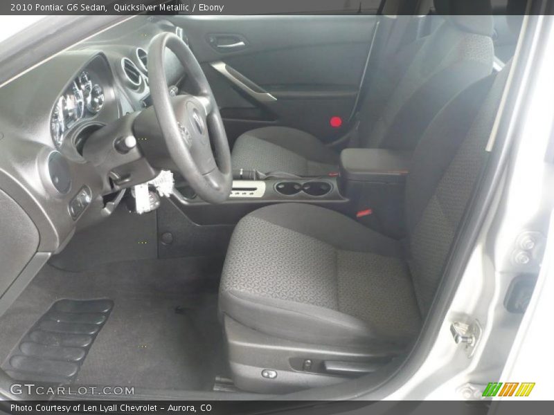 Quicksilver Metallic / Ebony 2010 Pontiac G6 Sedan