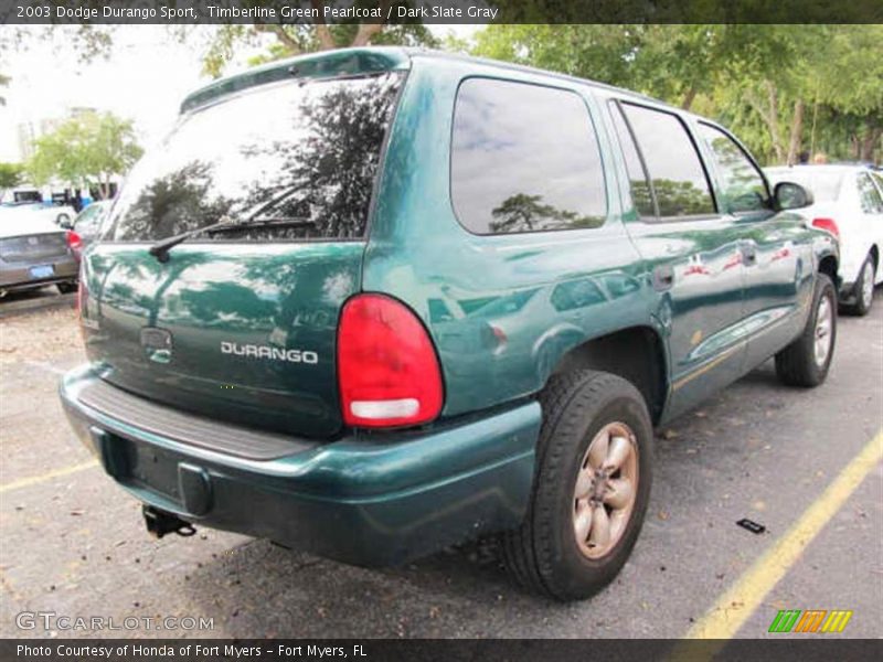 Timberline Green Pearlcoat / Dark Slate Gray 2003 Dodge Durango Sport