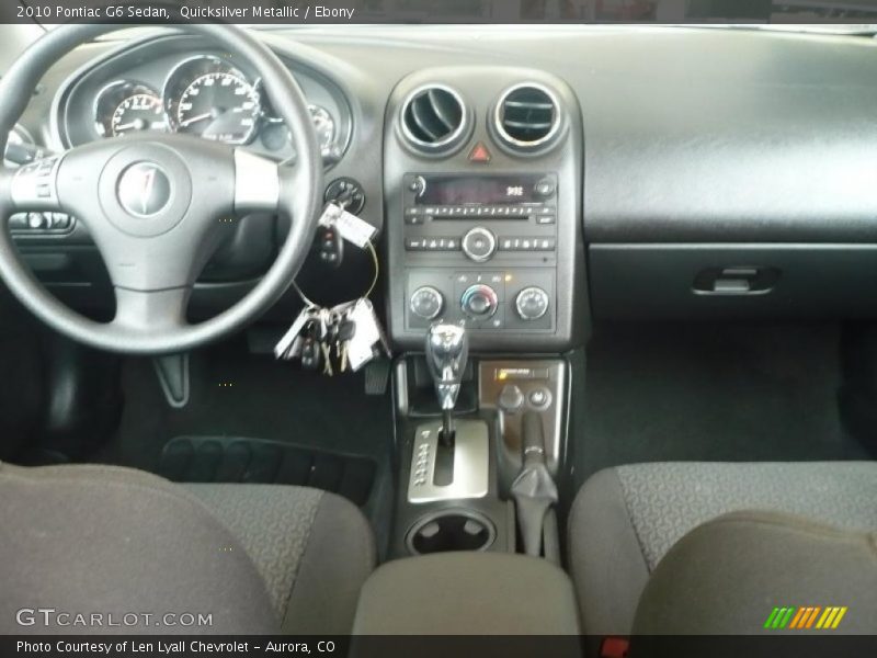 Quicksilver Metallic / Ebony 2010 Pontiac G6 Sedan