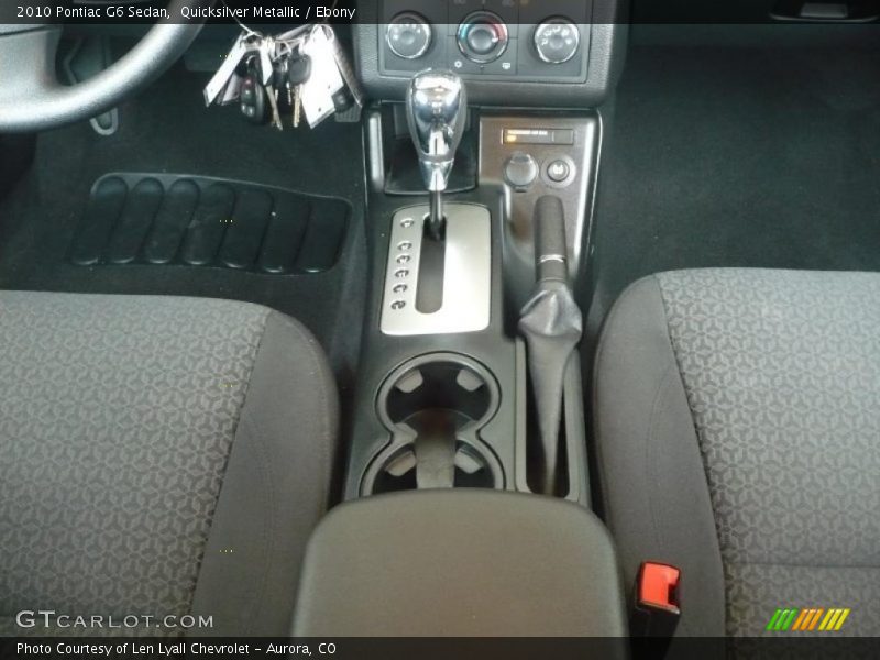 Quicksilver Metallic / Ebony 2010 Pontiac G6 Sedan