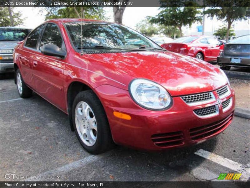 Blaze Red Crystal Pearlcoat / Dark Slate Gray 2005 Dodge Neon SXT