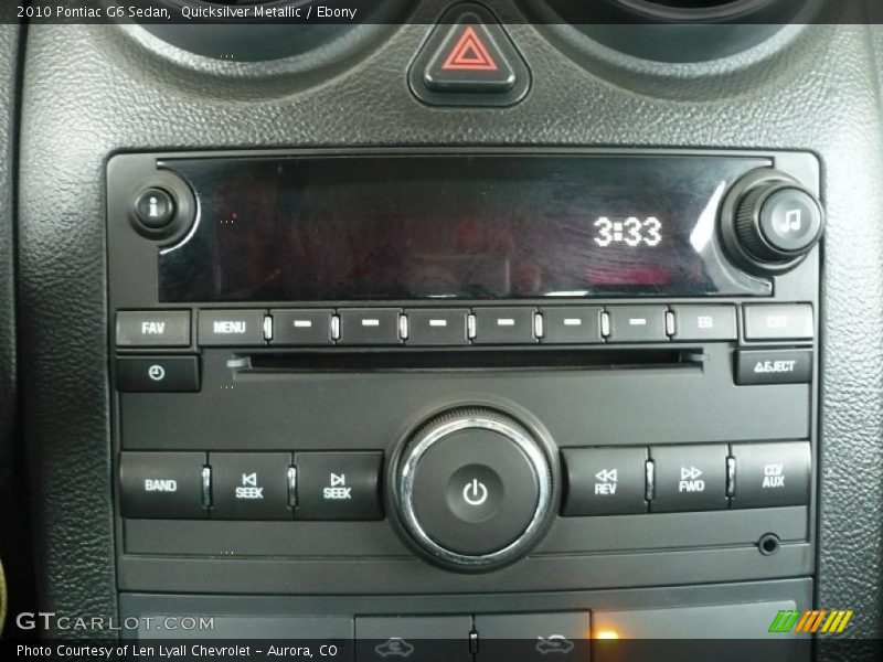 Quicksilver Metallic / Ebony 2010 Pontiac G6 Sedan