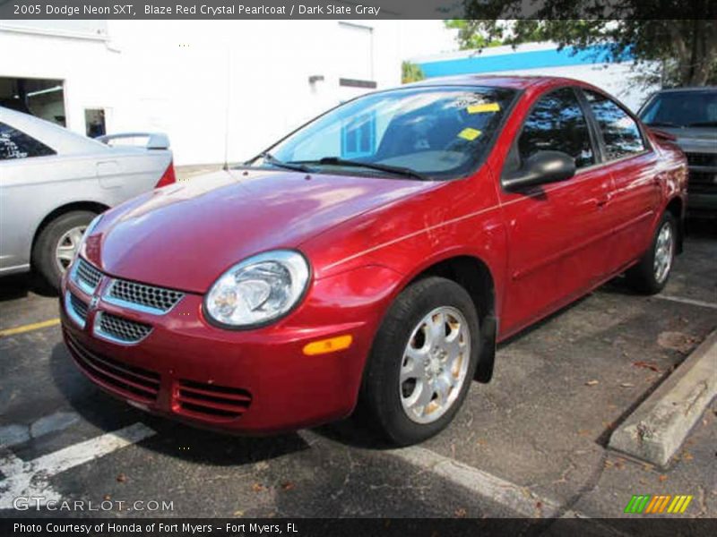 Blaze Red Crystal Pearlcoat / Dark Slate Gray 2005 Dodge Neon SXT