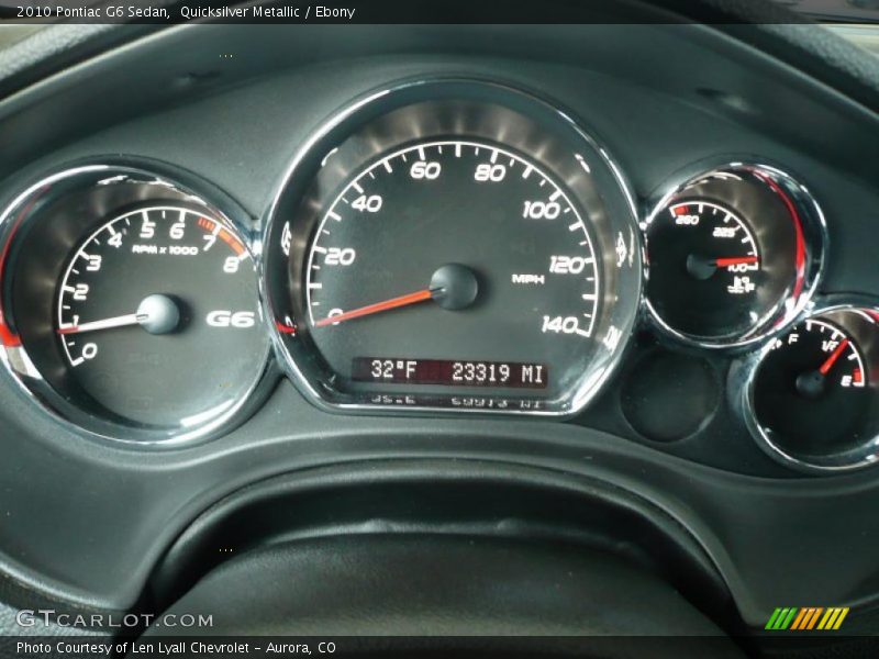 Quicksilver Metallic / Ebony 2010 Pontiac G6 Sedan