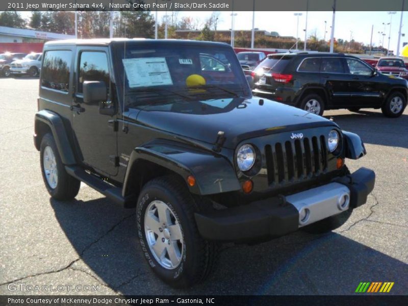 Natural Green Pearl / Black/Dark Saddle 2011 Jeep Wrangler Sahara 4x4