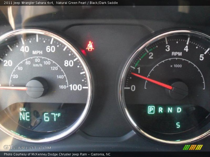 Natural Green Pearl / Black/Dark Saddle 2011 Jeep Wrangler Sahara 4x4