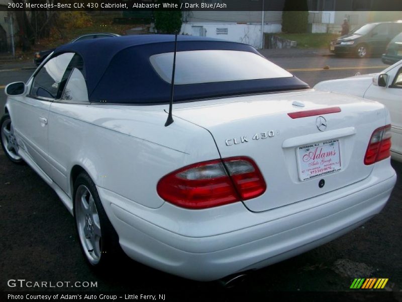 Alabaster White / Dark Blue/Ash 2002 Mercedes-Benz CLK 430 Cabriolet