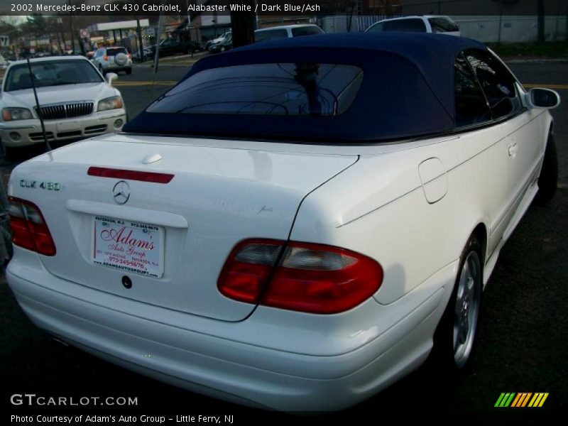 Alabaster White / Dark Blue/Ash 2002 Mercedes-Benz CLK 430 Cabriolet