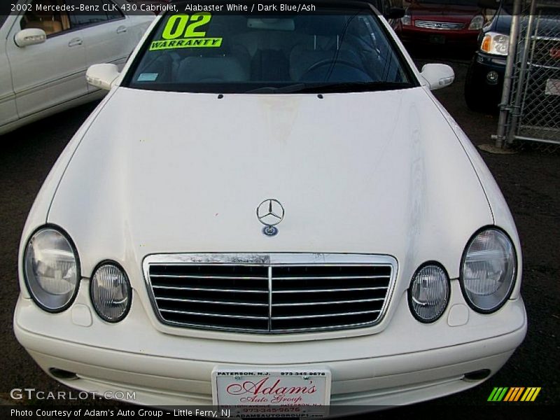 Alabaster White / Dark Blue/Ash 2002 Mercedes-Benz CLK 430 Cabriolet