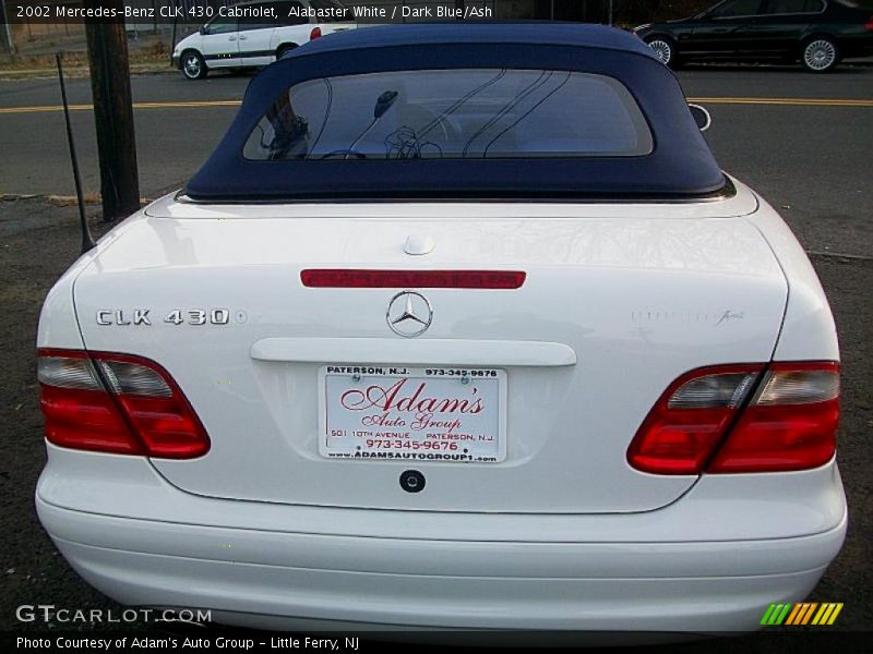 Alabaster White / Dark Blue/Ash 2002 Mercedes-Benz CLK 430 Cabriolet