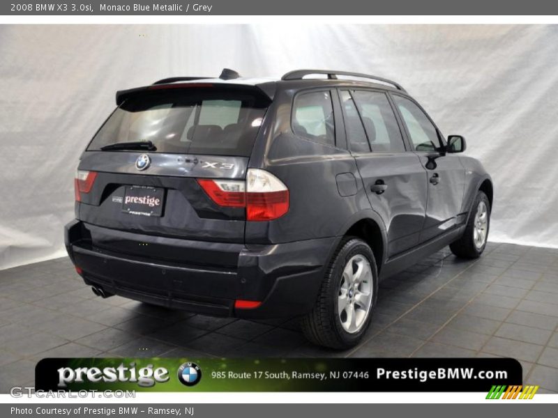 Monaco Blue Metallic / Grey 2008 BMW X3 3.0si