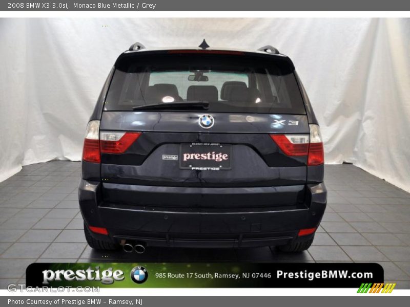 Monaco Blue Metallic / Grey 2008 BMW X3 3.0si