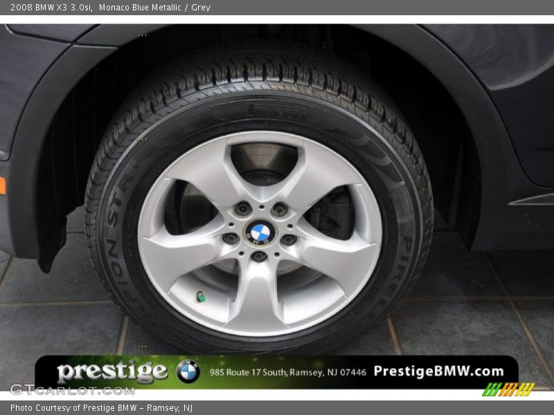 Monaco Blue Metallic / Grey 2008 BMW X3 3.0si