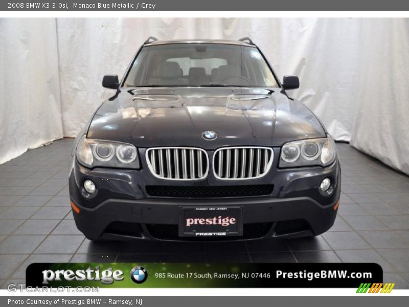 Monaco Blue Metallic / Grey 2008 BMW X3 3.0si