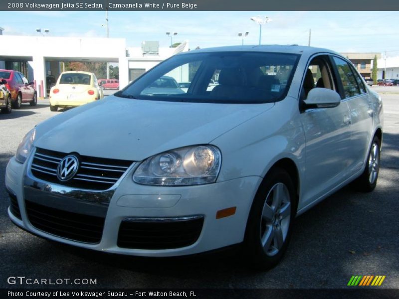 Campanella White / Pure Beige 2008 Volkswagen Jetta SE Sedan