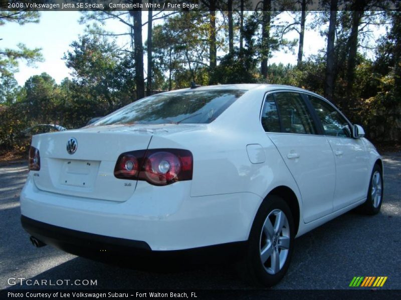 Campanella White / Pure Beige 2008 Volkswagen Jetta SE Sedan