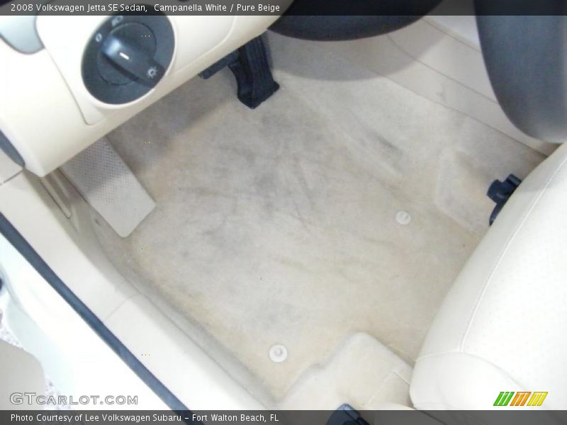Campanella White / Pure Beige 2008 Volkswagen Jetta SE Sedan