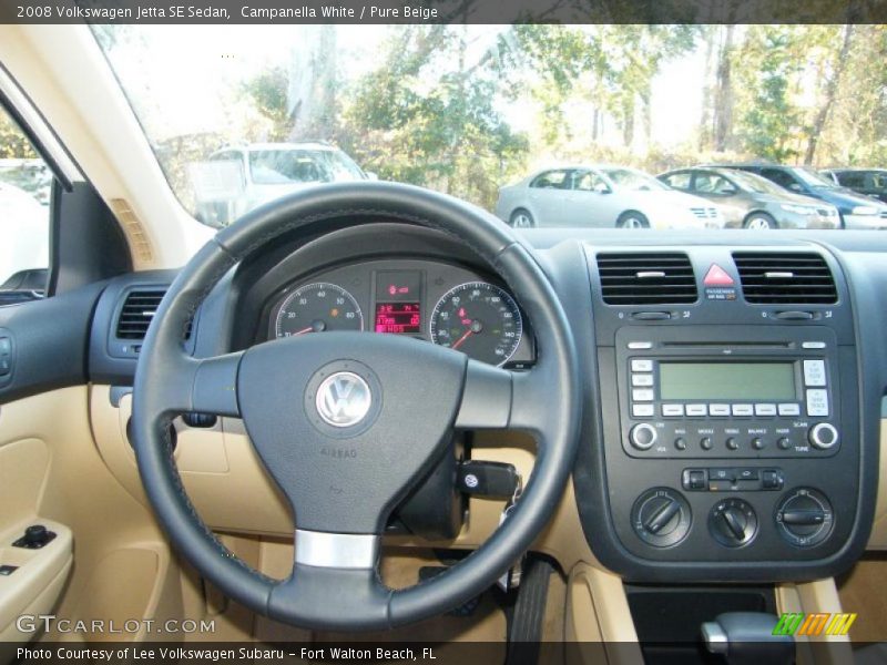 Campanella White / Pure Beige 2008 Volkswagen Jetta SE Sedan