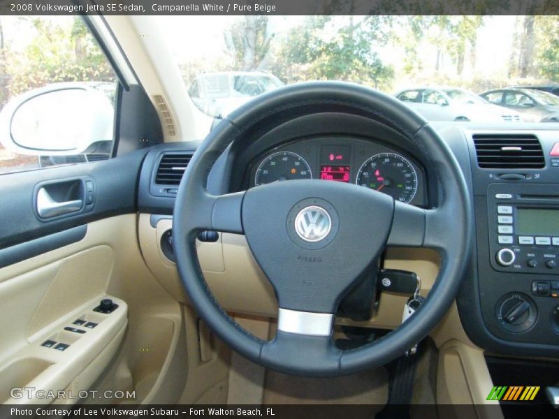 Campanella White / Pure Beige 2008 Volkswagen Jetta SE Sedan