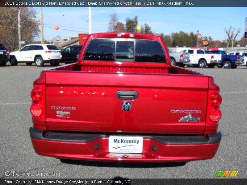 Deep Cherry Red Crystal Pearl / Dark Khaki/Medium Khaki 2011 Dodge Dakota Big Horn Extended Cab