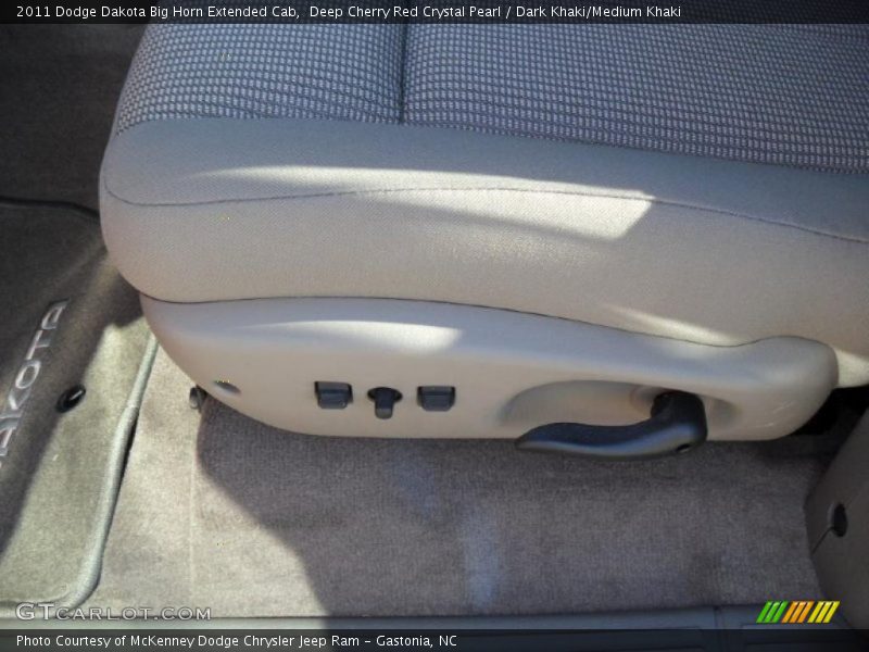 Deep Cherry Red Crystal Pearl / Dark Khaki/Medium Khaki 2011 Dodge Dakota Big Horn Extended Cab