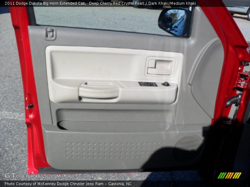 Deep Cherry Red Crystal Pearl / Dark Khaki/Medium Khaki 2011 Dodge Dakota Big Horn Extended Cab