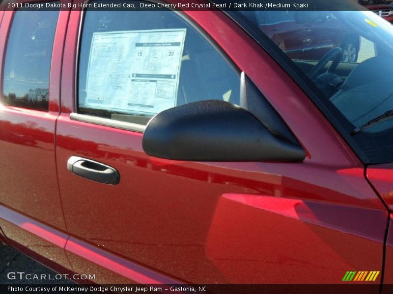 Deep Cherry Red Crystal Pearl / Dark Khaki/Medium Khaki 2011 Dodge Dakota Big Horn Extended Cab