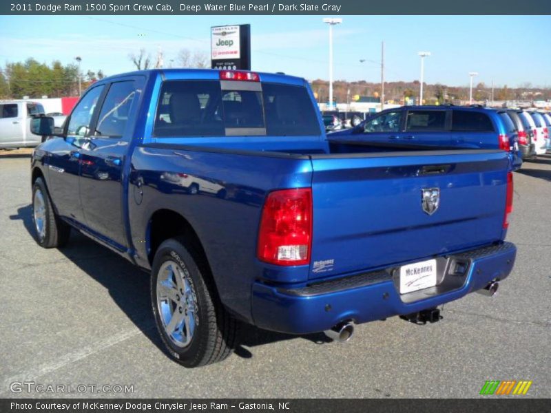 Deep Water Blue Pearl / Dark Slate Gray 2011 Dodge Ram 1500 Sport Crew Cab
