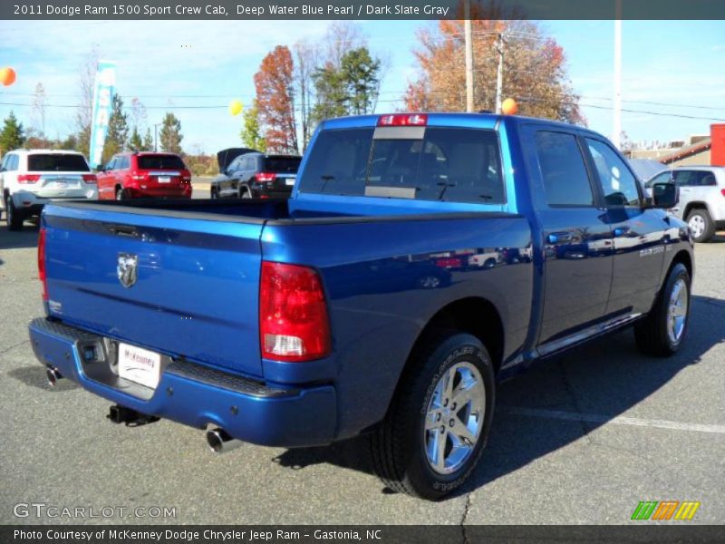 Deep Water Blue Pearl / Dark Slate Gray 2011 Dodge Ram 1500 Sport Crew Cab