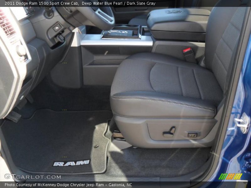 Deep Water Blue Pearl / Dark Slate Gray 2011 Dodge Ram 1500 Sport Crew Cab