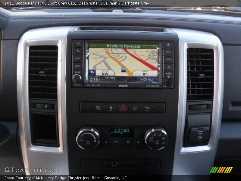 Deep Water Blue Pearl / Dark Slate Gray 2011 Dodge Ram 1500 Sport Crew Cab