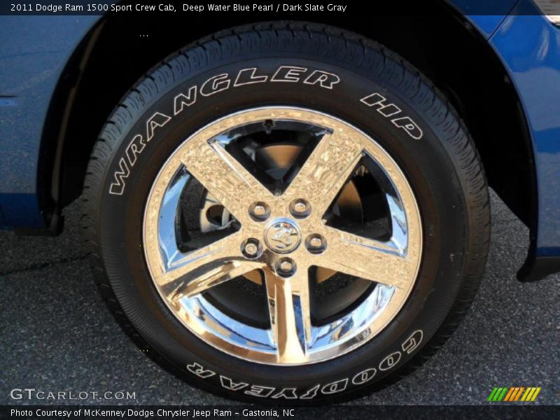 Deep Water Blue Pearl / Dark Slate Gray 2011 Dodge Ram 1500 Sport Crew Cab