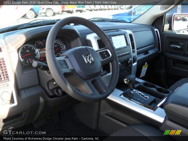 Deep Water Blue Pearl / Dark Slate Gray 2011 Dodge Ram 1500 Sport Crew Cab