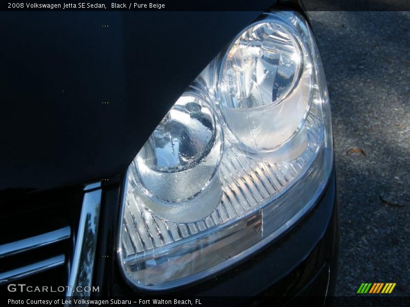 Black / Pure Beige 2008 Volkswagen Jetta SE Sedan