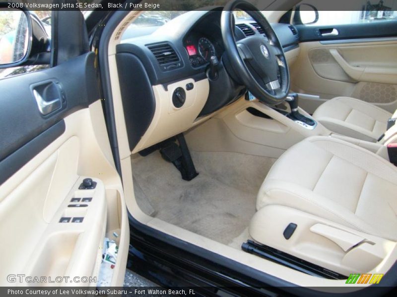 Black / Pure Beige 2008 Volkswagen Jetta SE Sedan